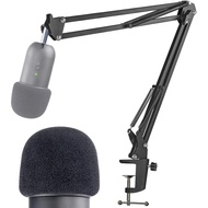 K678 Mic Stand with Pop Filter - Microphone Boom Arm Stand with Foam Windscreen for Fifine K678 USB 