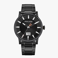 POLICE นาฬิกาข้อมือผู้ชาย Police Collin Analogue Black Dial Black Leather Watch รุ่น PL-15404JSB/02M