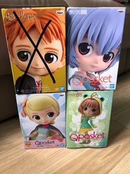 Qposket 4款 （Harry Porter-George Weasley, 綾波レイ-, Bo Peep･Toy Story4, 木之本桜-vol.2)