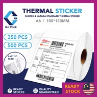 A6 Thermal Sticker Roll | Airway Bill | Barcode Shipping Label 100*150mm 350pcs/500pcs BL
