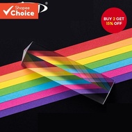 25x25x80mm Triangular Prism BK7 Optical Prisms Glass Physics Teaching Refracted Light Spectrum Rainb