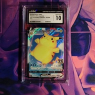 【Ready Stock】pokemon pokémon card japanese sar original Pokemon cgc10 Surf Pikachu vmax 022/028 poke