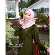 DZEERA - MAIRA DRESS & KHIMAR / gamis dan khimar wanita jumbo bahan crincle airflow premium
