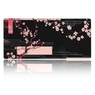Large Gaming Mouse Pad Cherry Blossom Desk Mat XL Keyboard Pad with Rubber Base ELECOM Optical Mouse