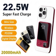 20000mAh Magnetic Wireless Charger Power Bank 22.5W Fast Charging Powerbank Portable PD 20W charger