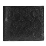 Coach 黑色標誌性皮革三合一皮夾 黑色錢包 CR957BLK - # Black