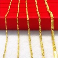 rantai necklace 24k Gold-Plated Imitation Gold Couple Necklace Men Women Long-Lasting Imitation Viet