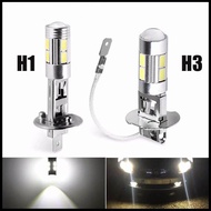 2ชิ้น H3 H1หลอดไฟ LED 6000K แสงสว่างสีขาวมากพลังงานสูง10-SMD 5630รถไฟตัดหมอกขับรถโคมไฟอัตโนมัติ DRL
