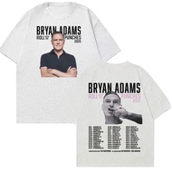 Bryan Adams Roll with The Punches Tour Album T-Shirt Men's Clothing Hip Hop Fashion Oversized Cotton