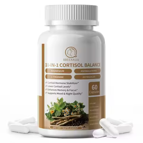 Cortisol Supplements with Ashwagandha,Chamomile,L-Theanine,Phosphatidylserine,St. John's Wort,Vitami