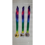 Soccer medal molded with silk rope, beautiful cheap TT medal - metal material - size 7cm