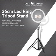 26cm LED Ring Light with 2.1M Tripod Stand Youtuber FB Live Mobile Phone Shooting Tiktok Live Stream