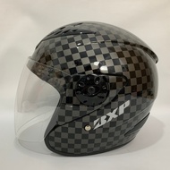 BXP Vixion Glossy Checkered Helmet - Adult SNI Helmet