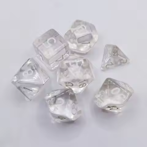 7Pcs/set Multifaceted Table Game DND Dice D4 D6 D8 D10 D12 D20 7-Die Polyhedral Dice Acrylic Party G