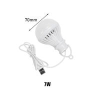 Lampu Bohlam LED Emergency Kabel USB Bulb Lamp 5V Powerbank Portabel Cool Daylight Putih 3W 7W 12W