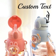 1pc Customizable Cartoon Space Planet Water Cup, Spill-Proof Straw Cup, Personalized School Water Bo