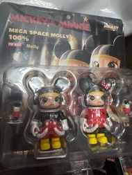 POP MART Mickey &amp; Minnie Mega space molly 100%