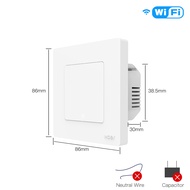 MOES WiFi Star Ring Smart Light Push Button Switch No Neutral No Capacitor Required Compatible with 