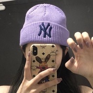 全新 韓國 MLB KOREA 毛帽 毛線帽 紫色（不換物）