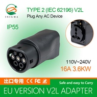 New Energy Vehicle Charging European Standard  V2L Discharge Adapter  Portable New Energy Vehicle Ad