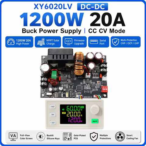 XY6020LV XY6020LS CNC DC-DC Regulated Power Supply Adjustable Digital Constant Voltage Current 20A/1