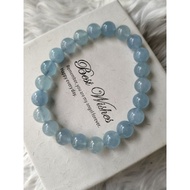 Aquamarine beads bracelet