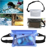 **包郵** 透明色 戶外游泳漂流包 三層密封手機防水袋 漂流游泳潛水PVC防水腰包 PVC腰包漂流袋 戶外運動手機腰包潛水套