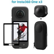 for Insta360 X3 Storage Bag Silicone Cover ,Protector Lens Cap , Tempered Film Portable One X3 Camera Aceessoroies