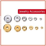 Flat disc spacer beads stainless steel flat positioning beads spacer beads