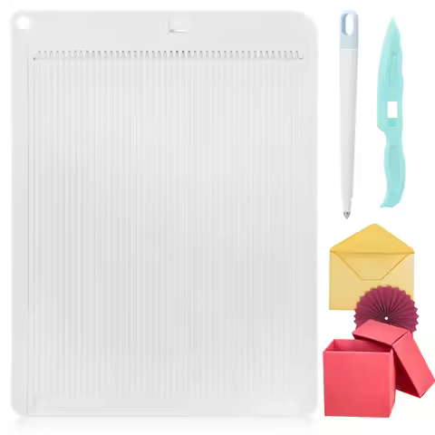 Mini Score Board for Paper Craft 6.4 x 8.5'' Multipurpose Scoring Board with Bone Folder for Envelop