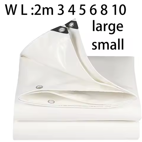 Large Custom Tarpaulin White 3x5 6 8m*8 10 12 3 4x4 5m Outdoor Sun Shade Awning Waterproof Boat Tarp