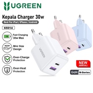 UGREEN 65014 65015 65016 65017 GaN N-Series Dual Port 30W USB-C + 22.5W USB-A Charger Adapter
