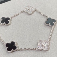 VCA梵克雅寶 Diamond Onyx 四葉草手鏈 992 香港順豐包郵