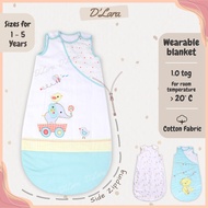 D'LARA Cotton Wearable Blanket Sleep Sack for Baby Toddler Kids  |  20-24°C ( 1.0 TOG )  |  Length 9