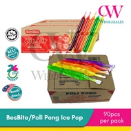 BesBite Pop-Pop Ice Tube Ice Pop Fruit Flavour 90pcs Poli Pong