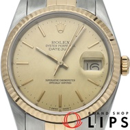 นาฬิกาข้อมือผู้ชาย Rolex Datejust รุ่น 16233(R) K18YG/SS สีแชมเปญ ขัดเงา ปี 1988 สภาพดีเยี่ยม [มือสอ
