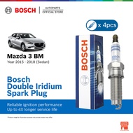 Bosch Double Iridium Spark Plug for Mazda 3 Sedan BM 3rd Gen (4 Pcs/Set) VR7NII33X
