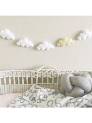 INS北歐風格羊毛氈雲彩掛飾，適用於兒童房間、嬰兒床帳篷床罩和房間裝飾