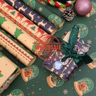 [Wholesale Price] Christmas Elements Collection Wrapping Paper / Xmas Present Box Wrapping Paper / Christmas Favor DIY Decorative Kraft Paper / Xmas New Year Party Supplies