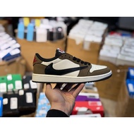 Travis Scott x Air AJ1 Low Sneakers - Suitable for Running and Skateboarding