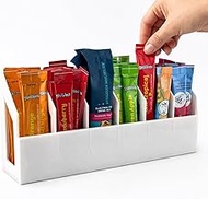 Drink Packet Organizer, 6 Compartment Water Flavor Packet Holder for Drink Mixes, Electrolyte Packet