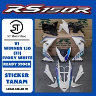 HONDA RS-150R RS150R V1 WINNER 150 (33) IVORY WHITE COVER SET (STICKER TANAM) RAPIDO NEW ACCESSORY AKSESORI