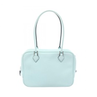 【二手】愛馬仕 HERMES Plume 2 Mini 藍色環礁皮革手提包 Plume Mini 藍色環礁 女士二手 B