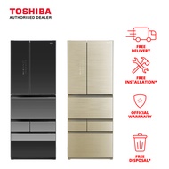 (Bulky) Toshiba 488L Multi Door Fridge GR-RM631WE-PGX
