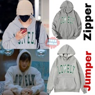 Jaket Hoodie Jisung NCT Dream LONELY X LOVELY Hijau / Cha Eun Woo Astro