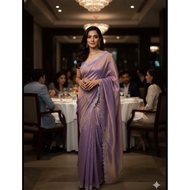 [1 MINUTE SAREE] NEW DESIGN READYMADE FANDY CHIFFON SILK SAREE