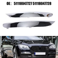 2pcs Chrome Car M Sport Front Bumper Grill Moulding Trim For BMW 7 Series F01 F02 Front M Sport Bump