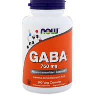 ✅READY STOCK✅ Now Foods GABA 750 mg 100 / 200 Veg Capsules