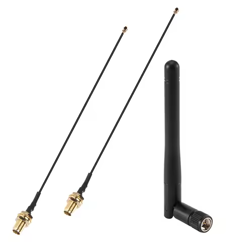 A73T 2PCS/Lot 2.4Ghz 3Dbi Wifi 2.4G Antenna Aerial RP-SMA Male Wireless Router+PCI U.FL IPX To RP SM