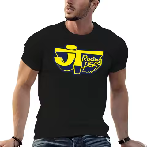 JT Racing USA YELLOW/BLUE- Old School BMX T-Shirt vintage t shirts Blouse man t shirt clothes for me